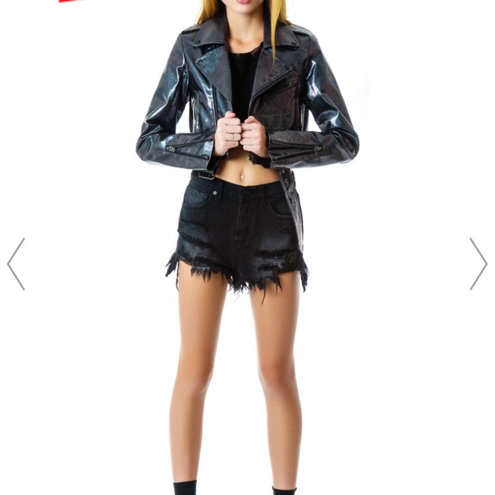 UNIF Jacket - glitter crop - S - BRAND NEW